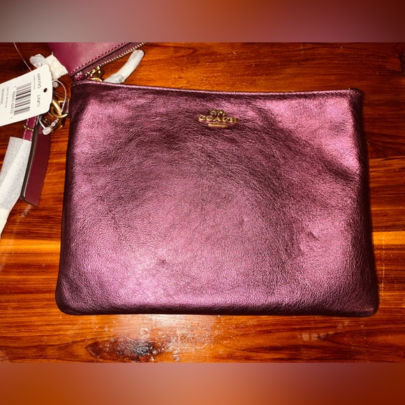 💌 NWT* 2 COACH Wristlet & Pouch Leather VIP Jeweled Bundle Set of 2 - Picture 9 of 16